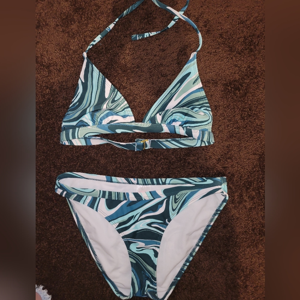 Xhileration marble bikini swimsuit 2 piece